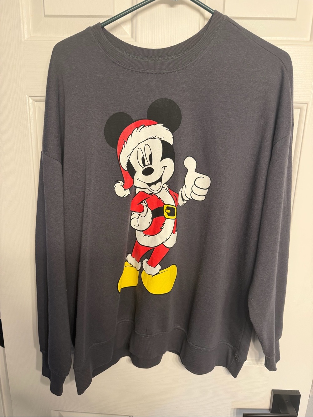 torrid Charcoal Gray Crewneck Sweatshirt with Festive Mickey Graphic